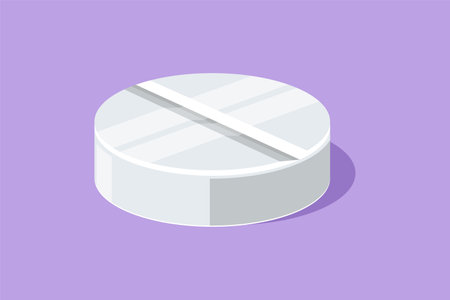Cartoon flat style drawing of pills and capsules icon. painkillers, antibiotics, vitamins and aspirin. Medical pills symbol. tablet pills antibiotic pharmaceutical. Graphic design vector illustrationのイラスト素材