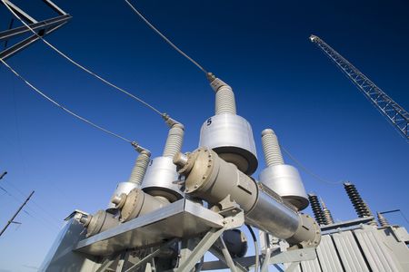 Close up of electrical wiring in an industrial applicationの写真素材