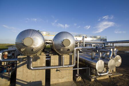 Gas pipeline compression equipmentの写真素材