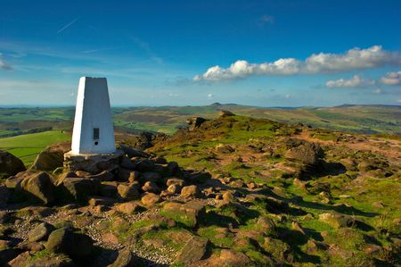 Trigg Point, The highest point on top of The Roaches. The Peak District, Derbyshire, UK.の写真素材