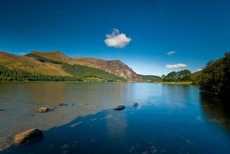 Llyn Cwellyn in the Snowdonia National Park, Wales, UK.の写真素材