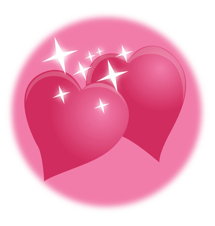 two hearts  love shiningのイラスト素材