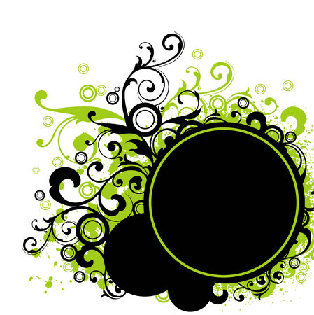 floral frameのイラスト素材