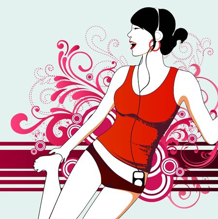 music girlのイラスト素材