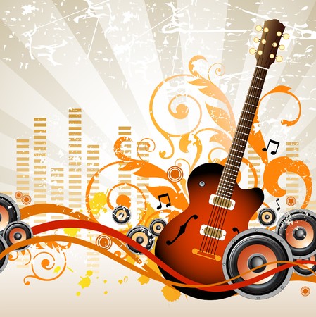 musical backgroundのイラスト素材