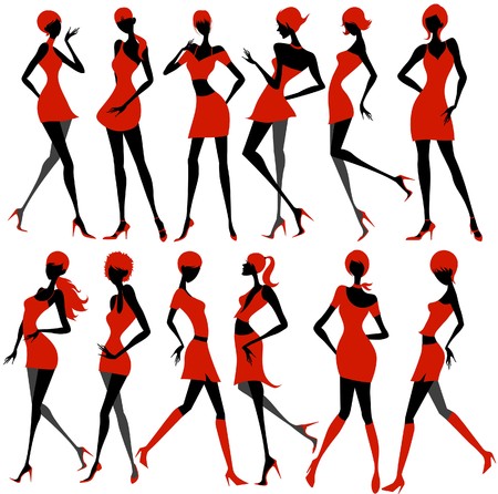 fashion girlsのイラスト素材