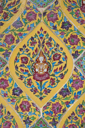 buddhism temple wall ceramic decorationの写真素材