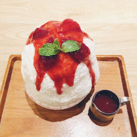 Kakigori strawberry cheesecakeの素材