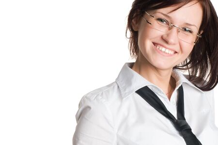 business woman isolated on whiteの写真素材