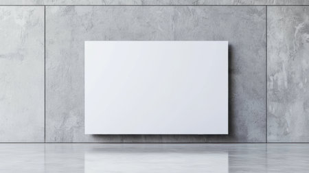 Minimalist Empty Canvas on Modern Industrial Wall for Creative Artwork and Interior Design Inspiration in Contemporary Spacesの素材