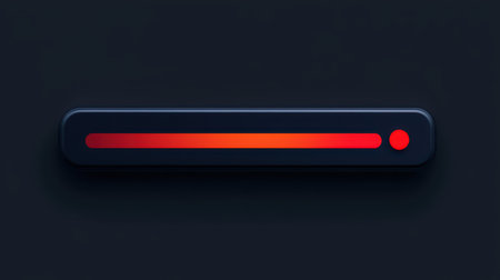 Smooth gradient progress bar design with glowing orange and red colors on dark background illustrating loading and progress visualization in modern UIの素材