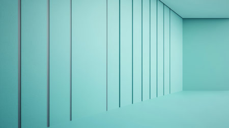 Modern minimalist interior design with light blue walls and clean lines showcasing contemporary architectural aesthetics and spacious ambianceの素材