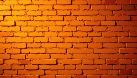 Bright and Smooth Orange Brick Wall with Subtle Texture for Modern and Retro Interior Design and Decoration Inspirationsの素材