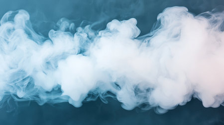 Soft White Smoke Swirling on a Dark Blue Background Creating a Mysterious and Ethereal Atmosphere for Artistic or Design Purposesの素材
