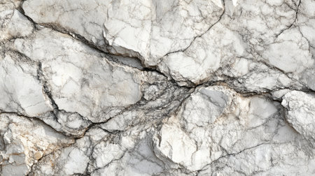 Textured Cracked Surface of White Rock Formation with Intricate Patterns and Natural Details Ideal for Backgrounds, Design, and Natural Landscapesの素材