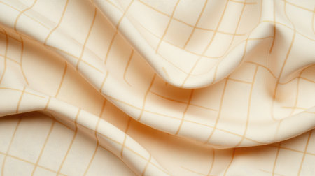 Elegant and Soft Cream Fabric with Subtle Geometric Pattern Ideal for Fashion, Interiors, and Textile Design Projectsの素材