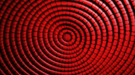 Abstract Red Spiral Pattern with Circular Shapes Creating a Vibrant Visual Flow and Depth in a Dynamic and Modern Design Settingの素材