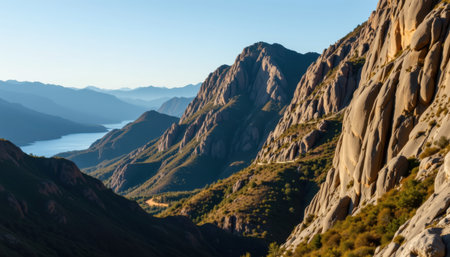 Majestic Rocky Mountains at Sunrise with Calm Lake in the Background Surrounded by Scenic Nature in Vibrant Morning Lightの素材
