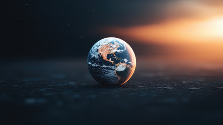 Futuristic AI analyzing environmental data, predicting climate patterns, and providing innovative sustainability solutionsの素材