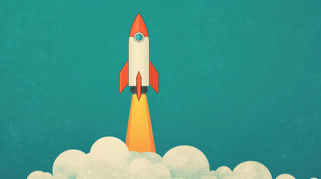 A colorful design icon of startupの素材