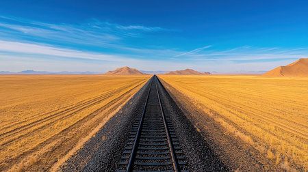 A coal train travelling through the Gobi desert, Xinjiang, Chinaの素材