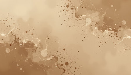 subtle splashes in an abstract style on a warm taupe background, with vibrant contrast, moody light, high resolutionの素材