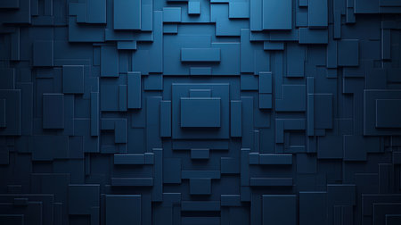 Textured blue wall with geometric shapes and patterns.の素材