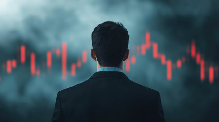 Business professional analyzing market trends with graphs.の素材