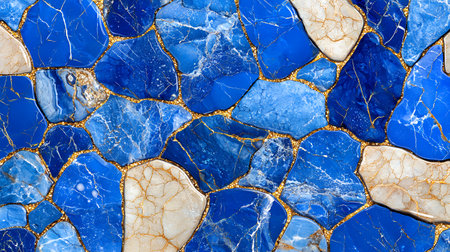 Textured blue and white stone surface with intricate details.の素材