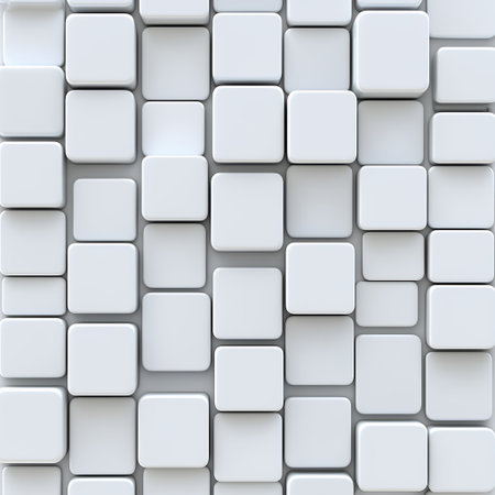 Abstract white square pattern texture background.の素材