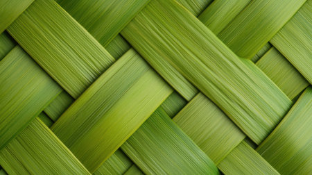 Woven green texture pattern background design.の素材