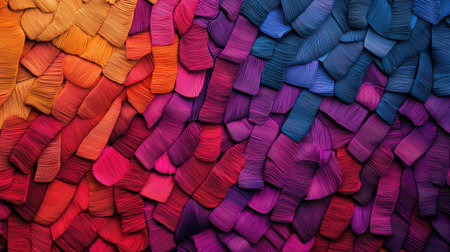 Colorful abstract pattern with textured lines and shapes.の素材