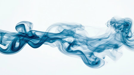 Thick, curling smoke rising in layers, forming mysterious and fluid organic shapes in midairの素材