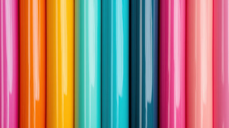 Colorful rolls of vinyl in various shades and hues.の素材