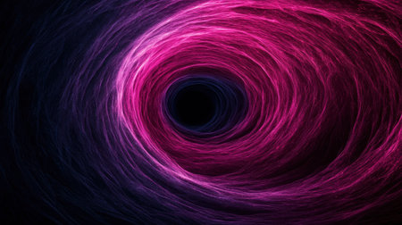 Abstract swirling vortex in vibrant colors.の素材