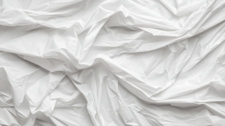 Wrinkled white fabric texture background for design use.の素材