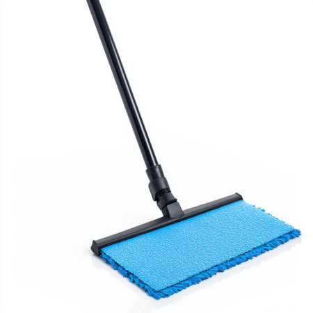 Sleek and Efficient Blue Microfiber Mop with Durable Handle for Household Cleaning and Floor Maintenance, Perfect for Various Surface Typesの素材