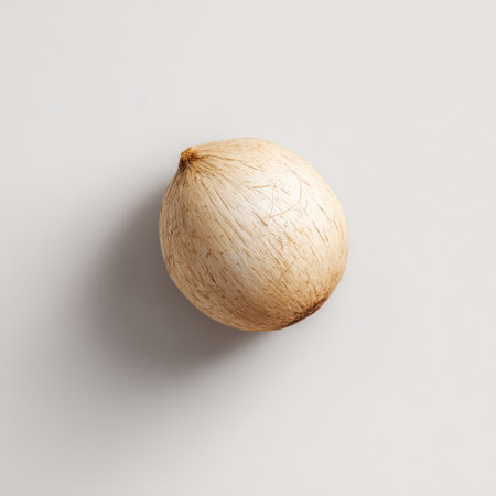 High-Quality Isolated Image of Fresh Onion on Minimalist Background for Culinary and Food-Related Projectsの素材