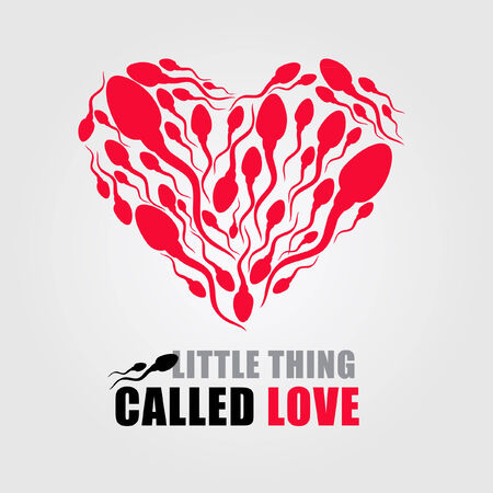 Little thing called love (red sperm heart)のイラスト素材
