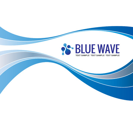 Business background Template Abstract Blue Wave design vectorのイラスト素材