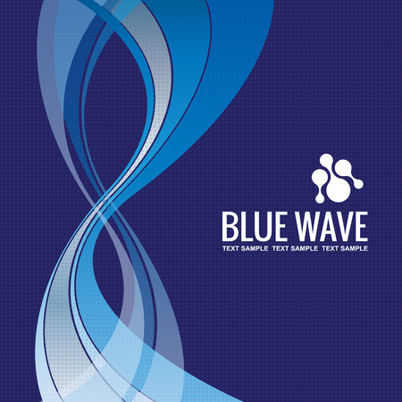 Business background Template Abstract Blue Wave design vectorのイラスト素材