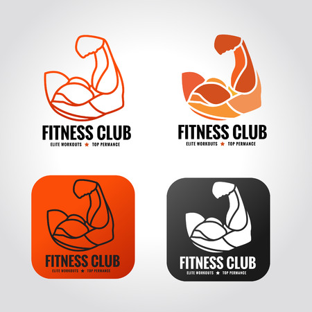 arm muscle vector  design for fitness gymのイラスト素材