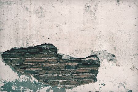 Old wall brick cracks art retro background