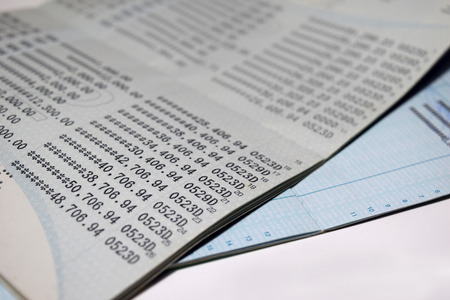 Saving Account Passbook bank account abstract background