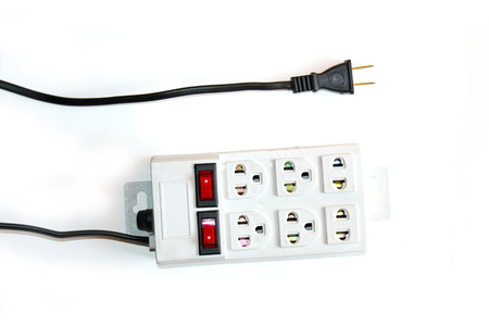 Electrical Plug  Outlet isolate on white background