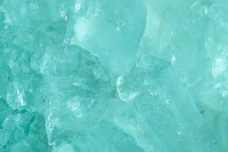 Close up Ice frozen sea blue tone style abstract backgroundの写真素材