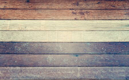 Gray white brown wood wall texture background - vintage filter styleの写真素材