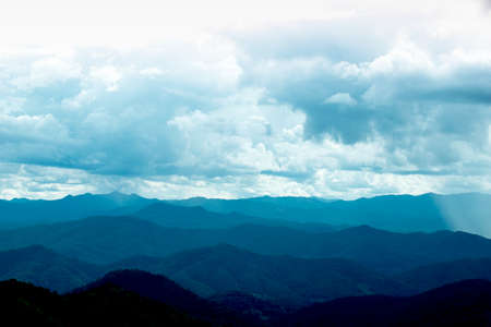 panorama viewscape with sky and Mountain View in chiangmai thailand