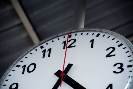 Close up Wall Clock in the Train Stationの写真素材