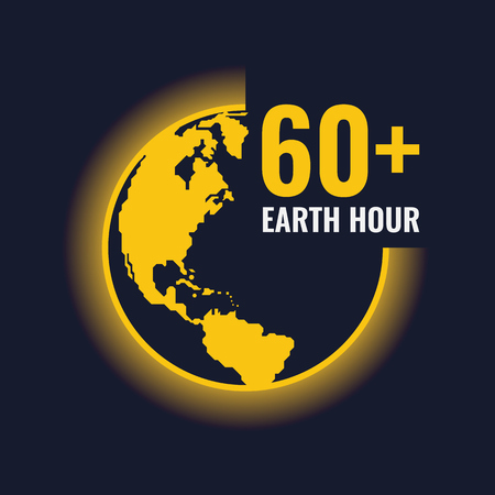 Earth hour vector designのイラスト素材